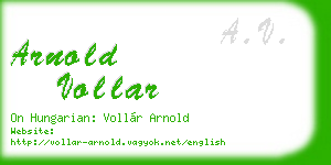 arnold vollar business card